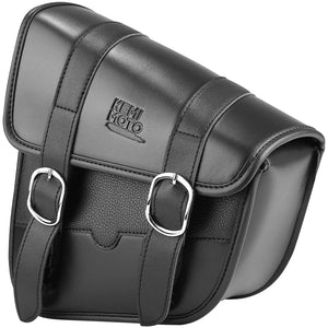Sacoche de bras oscillant en cuir noir côté gauche pour Harley Softail - vue 8