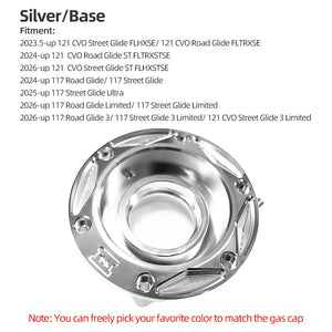Bouchon de Réservoir CNC Aluminium Ajouré pour Harley Touring, Softail, Sportster, Dyna – photo 21/24