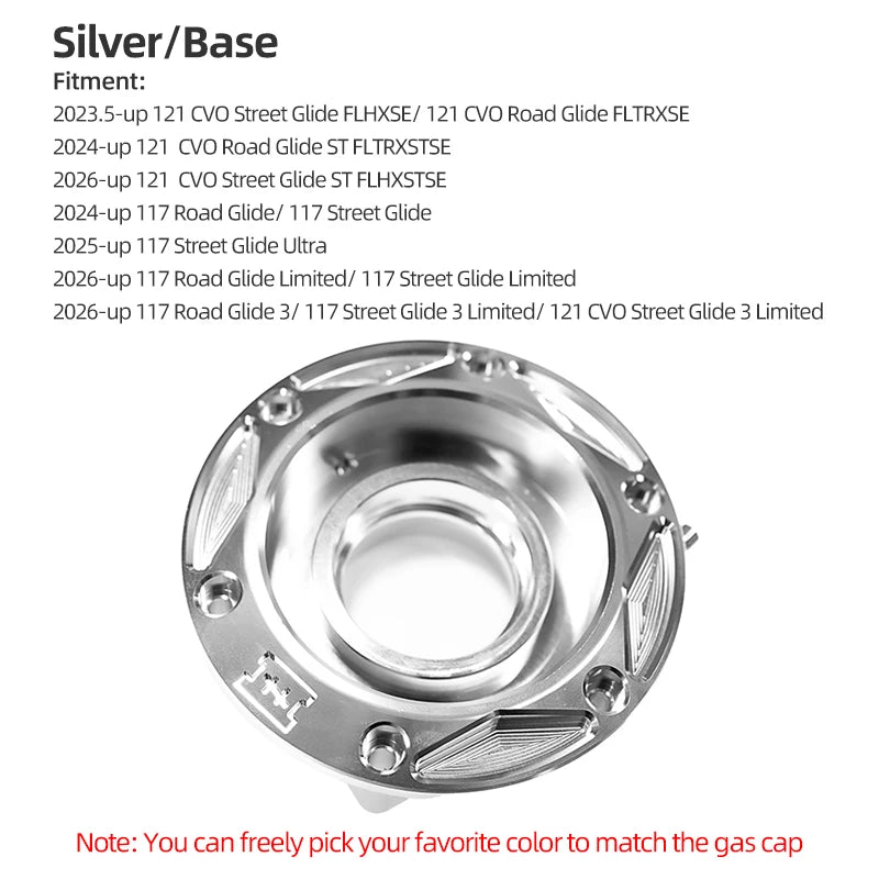 Bouchon de Réservoir CNC Aluminium Ajouré pour Harley Touring, Softail, Sportster, Dyna – photo 21/24