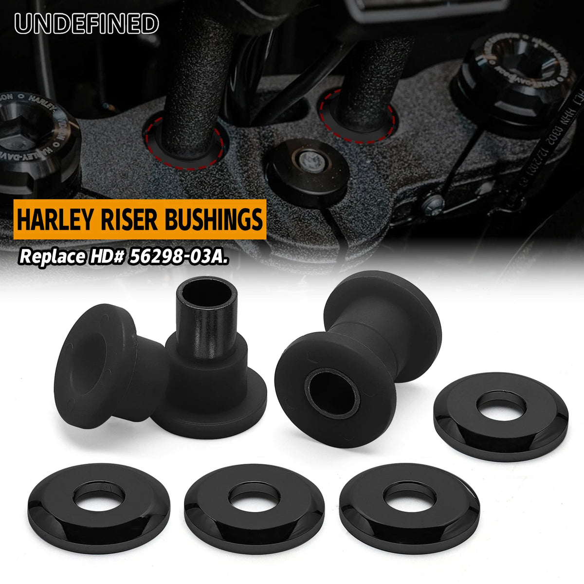 Silentblocs de pontets de guidon pour Harley Touring Softail - vue 1