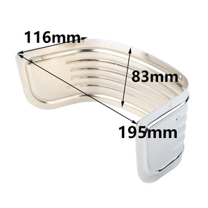 Bavette Chromée d'Extension de Garde-boue Avant Nervurée pour Harley Touring 1980-2013 – photo 2/4
