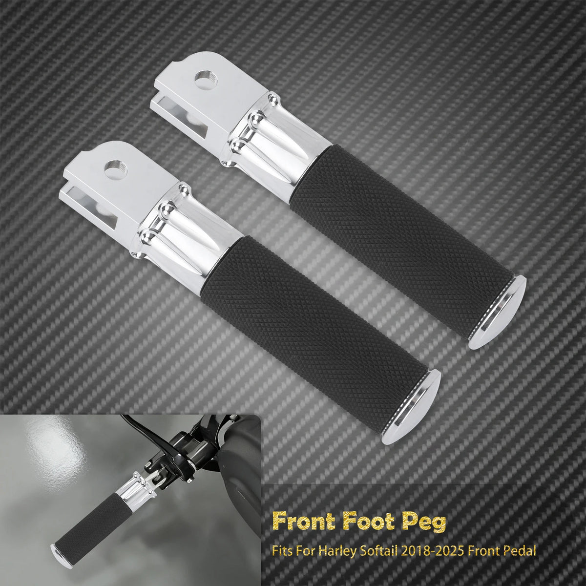 Repose-pieds avant/arrière pilote et passager - Harley Softail 2018 et +, Breakout, Low Rider FXBB, Fat Boy – photo 8/14