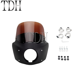 Carénage phare noir avec pare-brise pour Harley-Davidson Dyna Wide Glide - vue 21