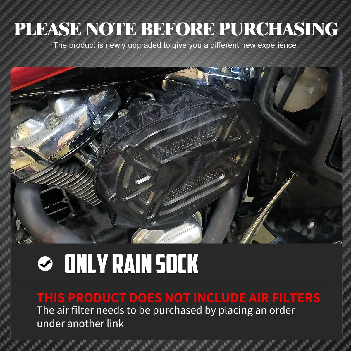 Housse de Protection Imperméable pour Filtre à Air (Rain Sock) - Harley-Davidson (Tous Modèles, selon Filtre 114/117) – photo 5/13