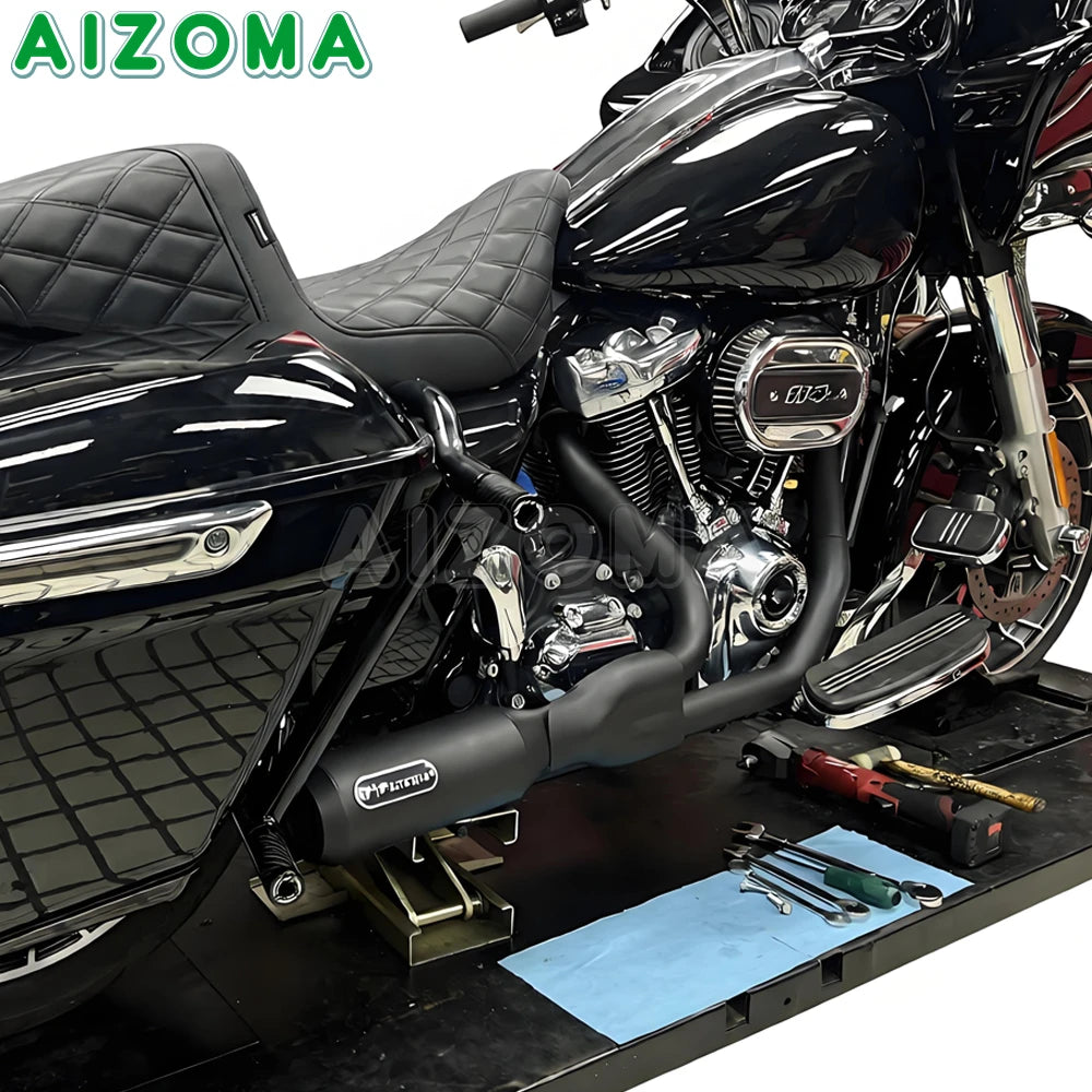 Système d'échappement complet 2-en-1 pour Harley-Davidson Touring Electra Glide FLHTI/FLHTK, Street Glide et Road Glide 2017 et plus – photo 6/10