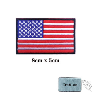 Écusson brodé rectangulaire drapeau américain USA - vue 7