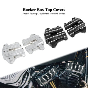 Paire de caches culbuteurs en aluminium pour Harley-Davidson moteur M8 - vue 1