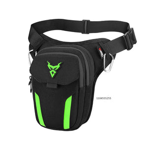 Sac banane moto noir porté à la cuisse - vue - vue 18