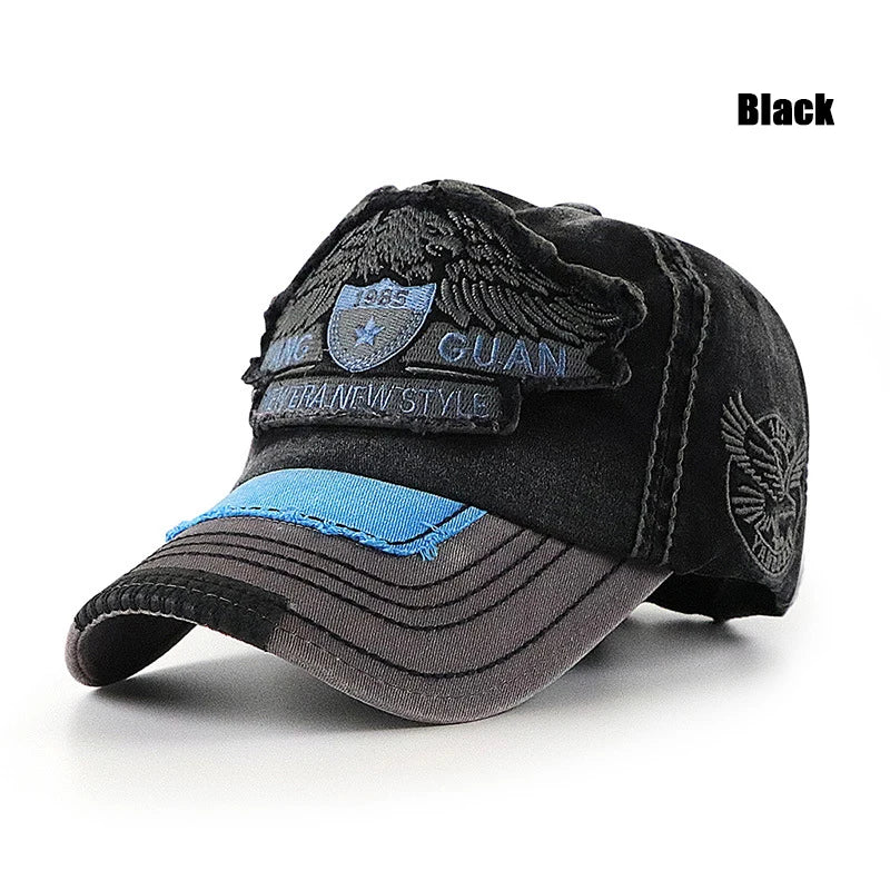 Casquette baseball noire brodée aigle - vue 8