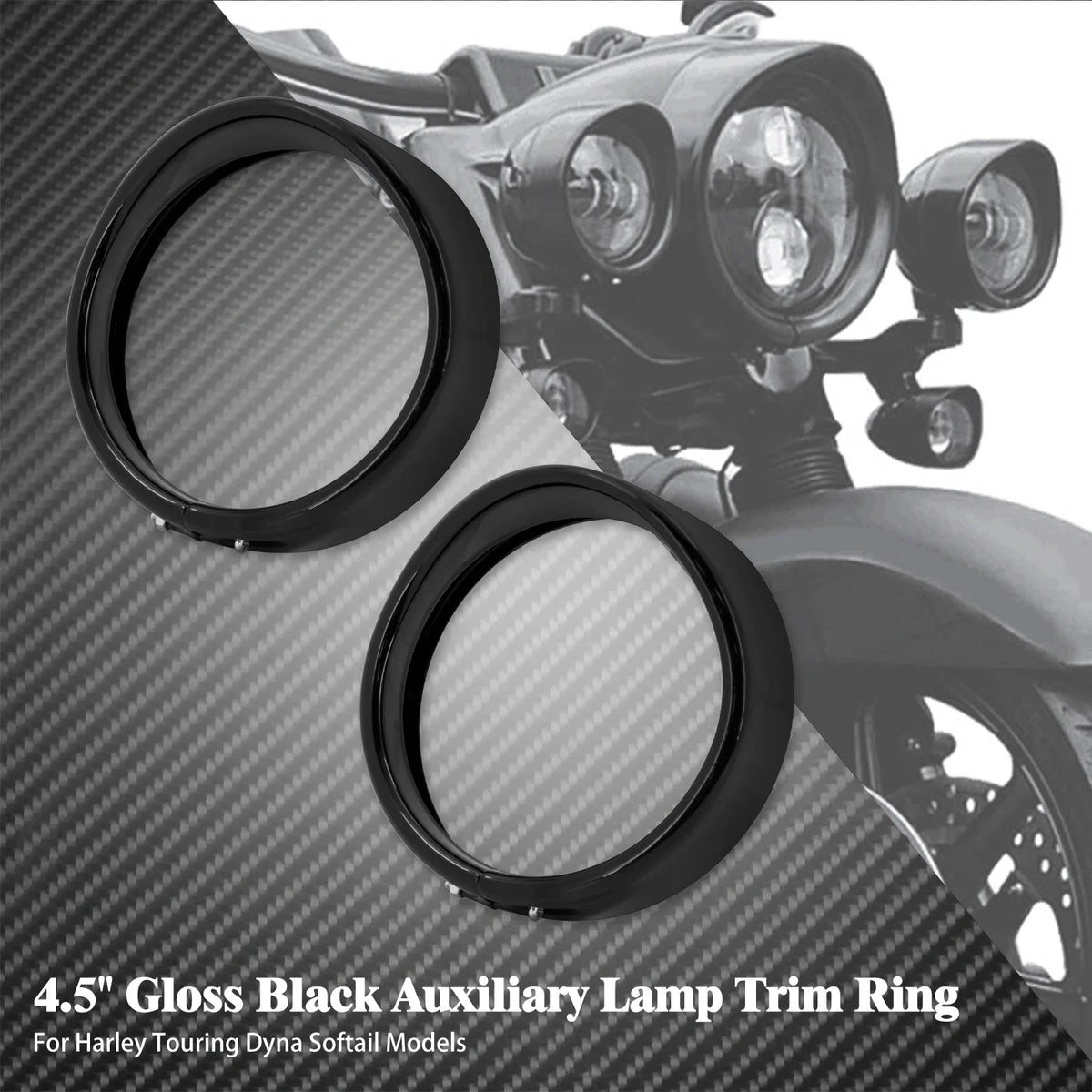 Cerclages de phare 7 pouces pour Harley Touring - vue 9