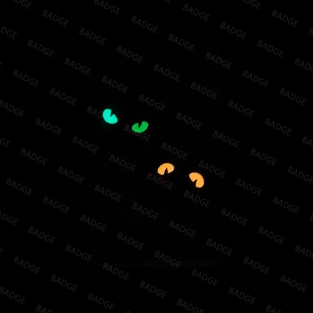 Écusson tactique phosphorescent yeux de chat - vue 2