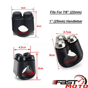 Commodo à boutons poussoirs pour guidon Harley - vue 5