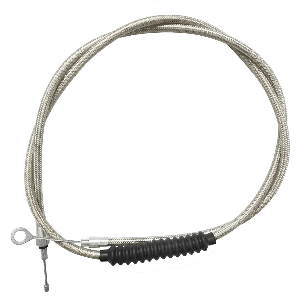 Câble d'embrayage tressé inox 180 cm pour Harley-Davidson FLT, FLST, FXST 1987-2006