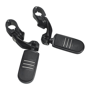 Repose-pieds autoroutiers universels à pince 32 mm (1,25") pour Harley-Davidson Low Rider S, Road Glide, Sportster, Dyna et barres de pare-cylindre 32 mm – photo 5/14