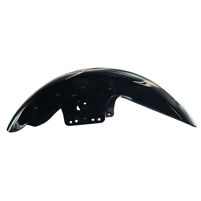 Garde-boue avant moto style chopped noir brillant pour Harley-Davidson Touring - vue 3