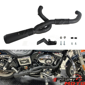 Ligne d'échappement complète noire pour moto Harley-Davidson Dyna - vue 8