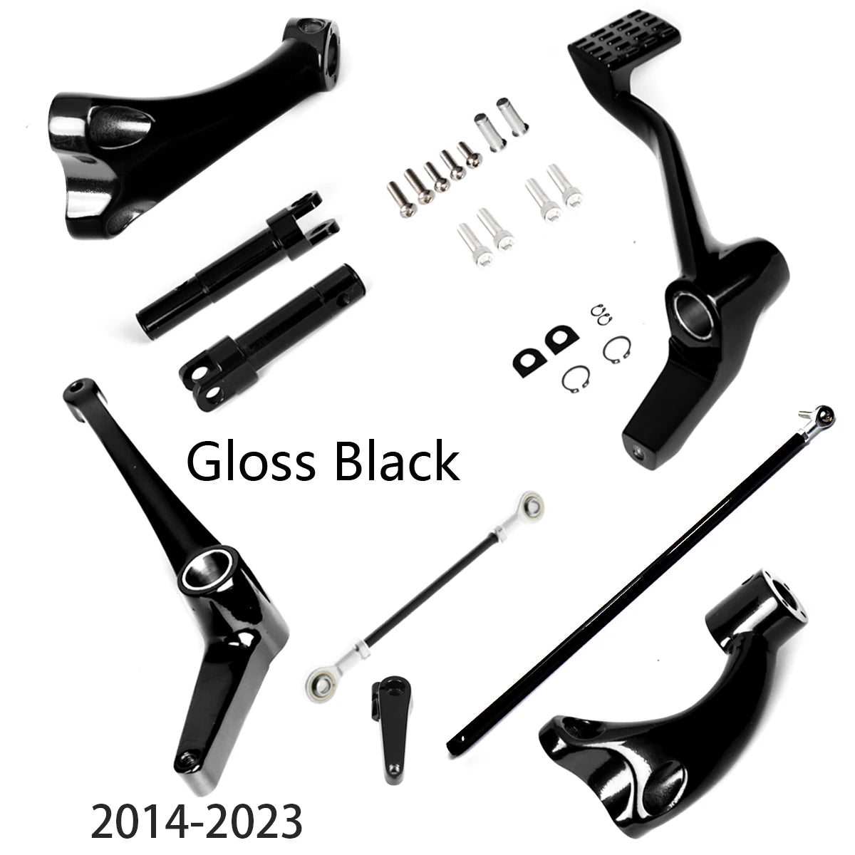 Commandes avancées (forward controls) finition noir brillant pour Harley-Davidson Sportster XL 883, 1200 2014-2023 – photo 1/6