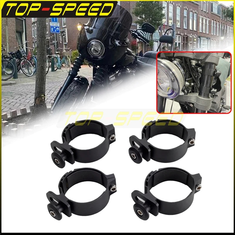 Colliers de fixation de fourche pour support de pare-brise de moto - vue 1