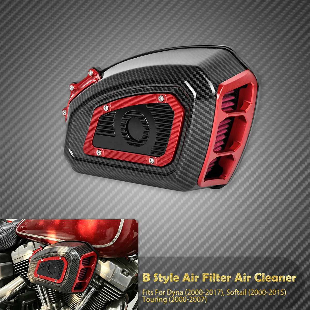 Filtre à air / boîtier de filtre - Harley Softail Low Rider S, Breakout, Touring Ultra Limited, Trike, Street Glide, Sportster XL, Dyna – photo 22/31