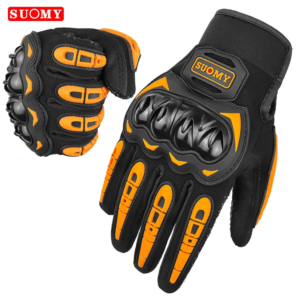 Gants moto mesh gris compatibles écran tactile - vue de face - vue 8