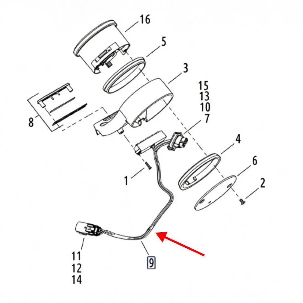 Faisceau de compteur pour Harley Sportster - vue 5