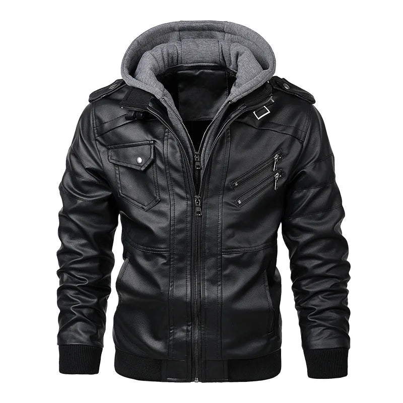 Blouson moto rétro à bandes réfléchissantes - vue - vue 5
