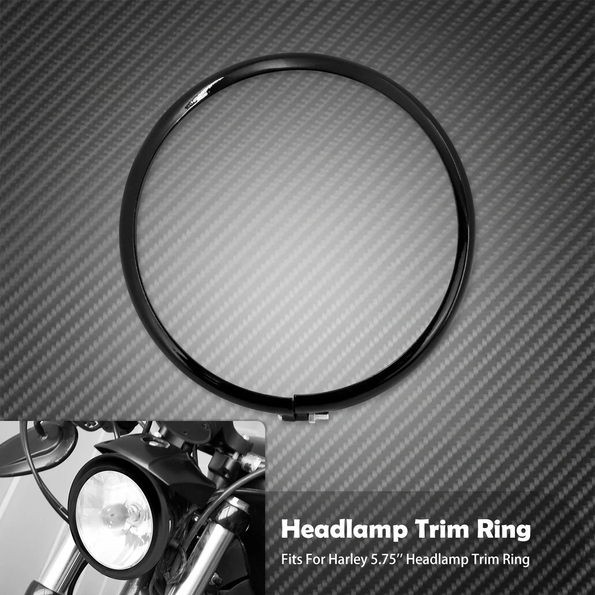 Contour de Phare 5,75 pouces - Harley-Davidson Softail Street Bob, Low Rider, Standard – photo 8/8