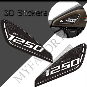 Protection de réservoir 3D noire sur Harley Pan America - vue 4