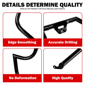 Barre de protection moteur noire avant sur une Harley-Davidson Softail - vue 5