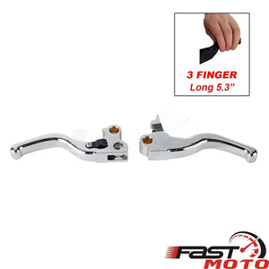 Paire de leviers de frein et d'embrayage noirs pour moto Harley-Davidson Dyna - vue 12