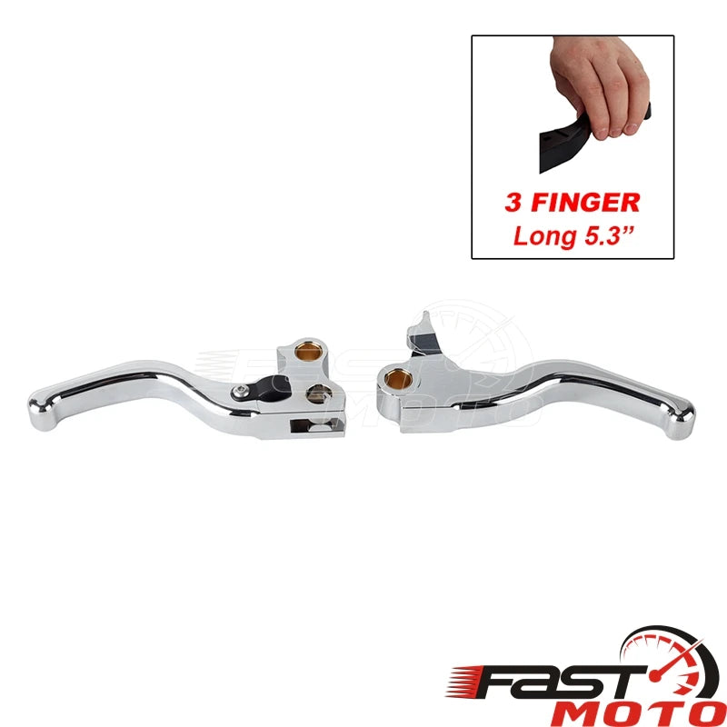Paire de leviers de frein et d'embrayage noirs pour moto Harley-Davidson Dyna - vue 12