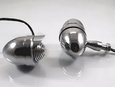 Clignotants obus chromés pour Harley - vue 1