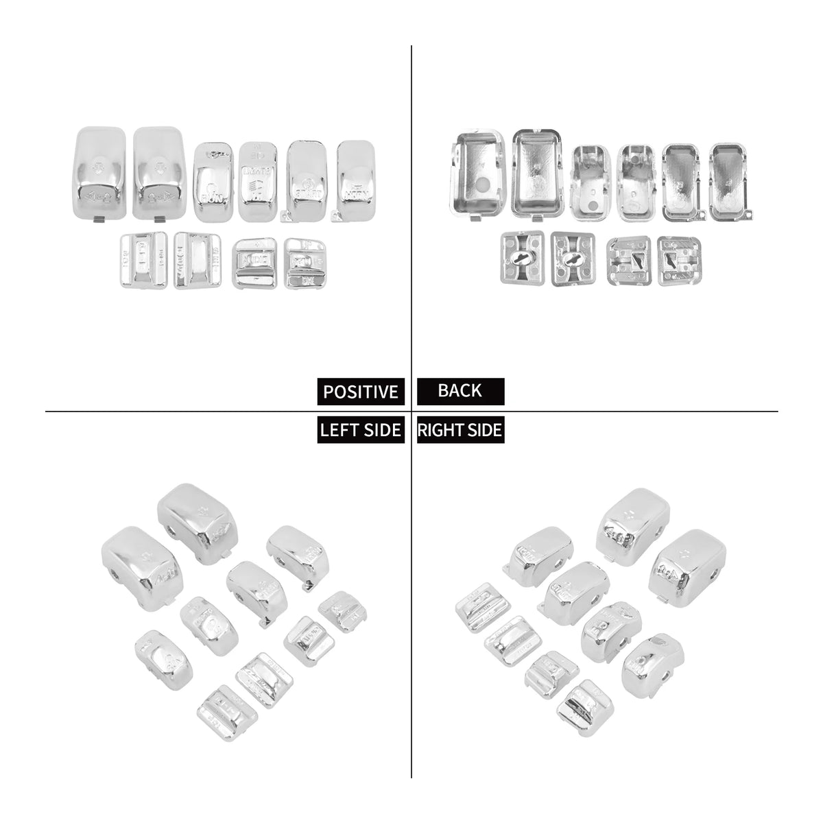 Capuchons de boutons de commodo pour Harley Touring - vue 2