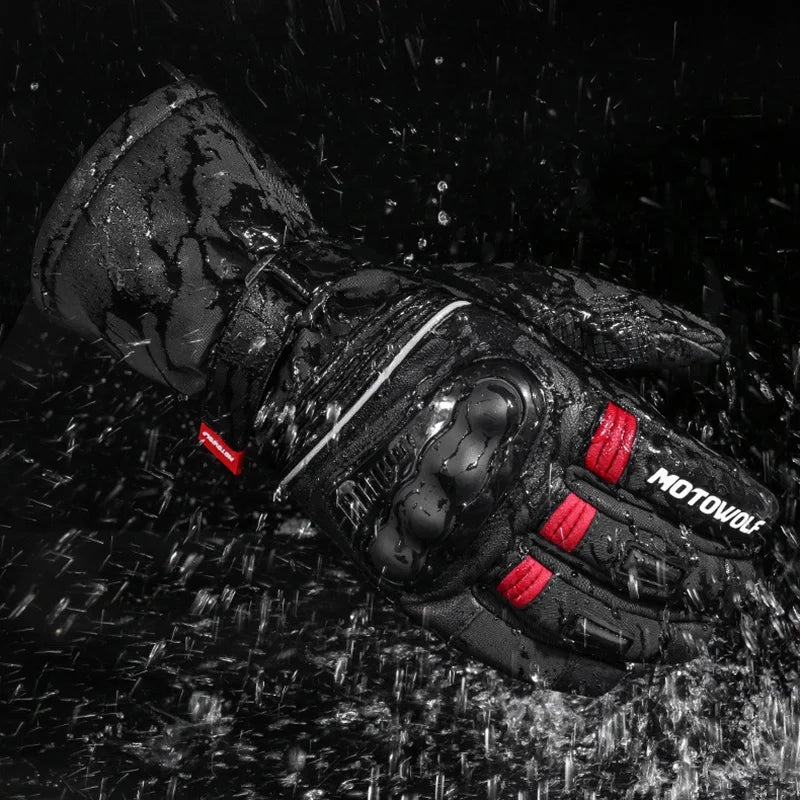 Gants moto hiver chauds MOTOWOLF - vue - vue 5