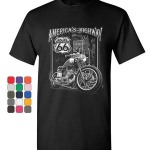 T-shirt Homme Route 66 Moto Vintage - vue 1