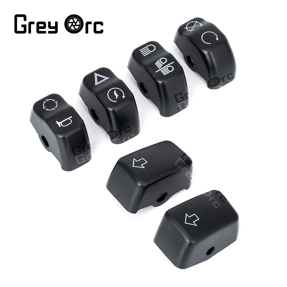 Capuchons de boutons de commodo noirs pour Harley Sportster, Dyna et Softail - vue 4