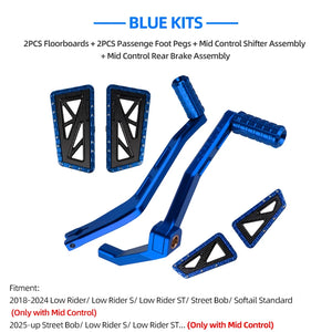 Kit Commandes Centrales (Mid Control) Repose-Pieds + Levier de Frein CNC - Harley-Davidson Softail Low Rider S/ST 2018 et plus récent – photo 8/36