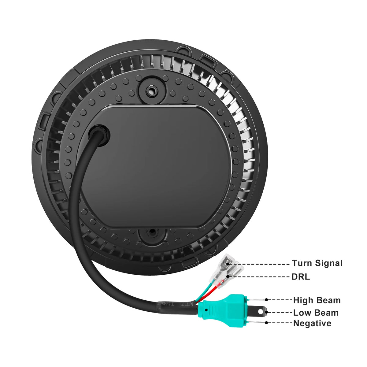 Phare LED 7 pouces pour Harley Touring Softail - vue 3