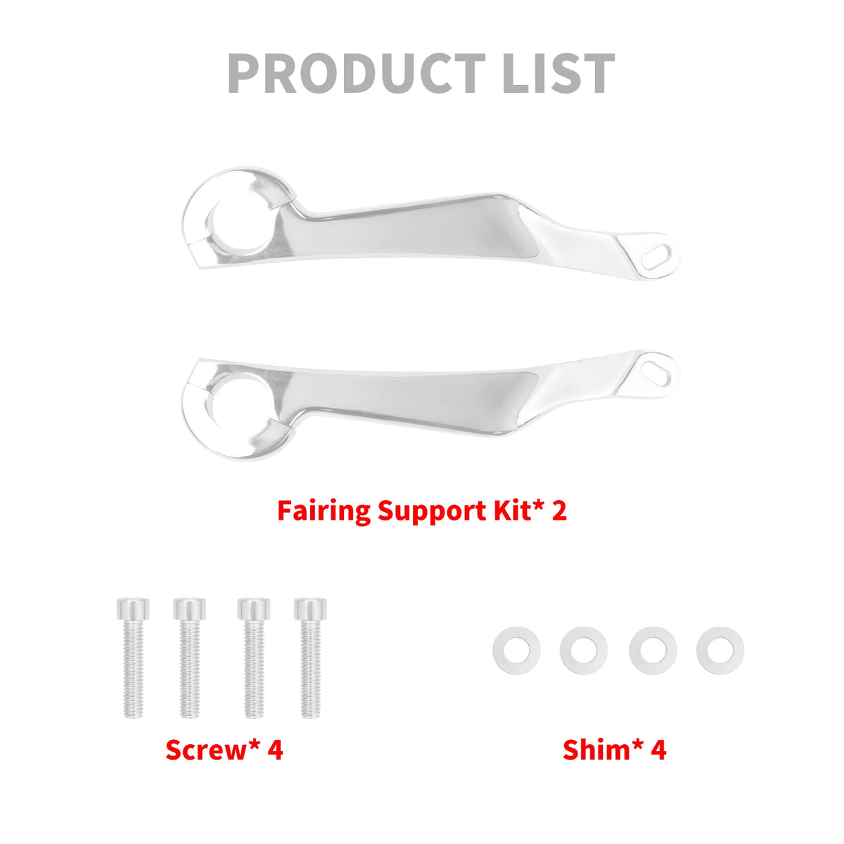Kit de supports de carénages bas en aluminium pour Harley-Davidson Road Glide - vue 5