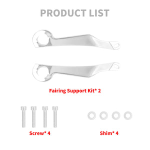 Kit de supports de carénages bas en aluminium pour Harley-Davidson Road Glide - vue 5