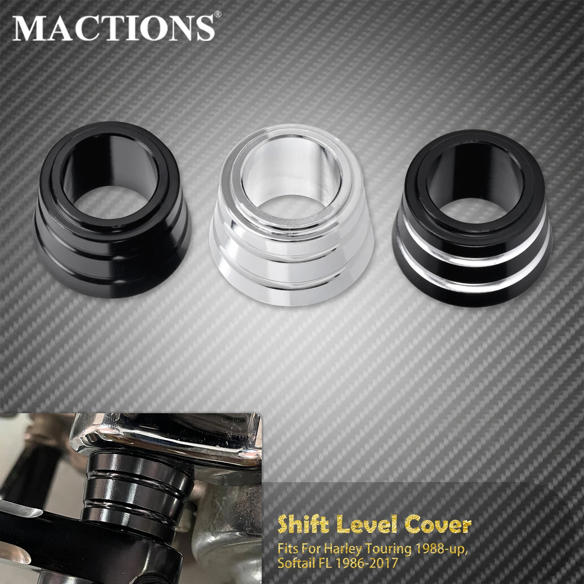 Cache CNC pour Levier de Vitesse au Talon - Harley-Davidson Softail FL, Touring, Trike 1986 et plus – photo 1/9