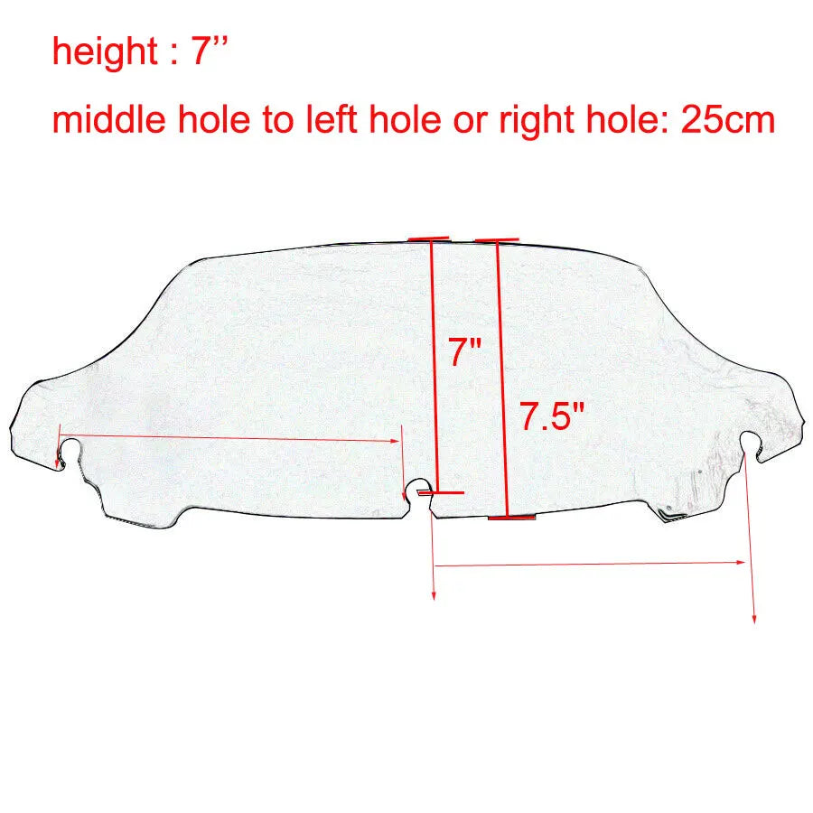 Pare-brise haut de carénage transparent pour Harley Touring - vue 6