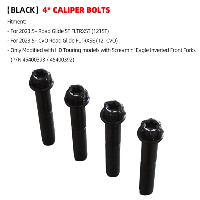 Boulons Titane Étrier/Garde-boue Avant Antivol pour Harley 121 CVO/ST, 117 Road/Street Glide – photo 20/26