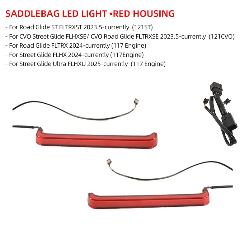 Feux LED de Sacoches Arrière avec Clignotant Intégré (Filler Panel Light) - Harley-Davidson Road Glide/Street Glide 121 CVO/ST, 117, Ultra – photo 11/12
