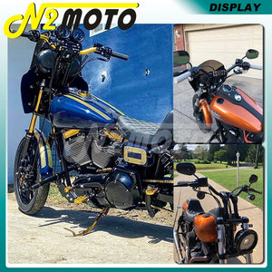 Guidon T-bar noir style club pour Harley Softail - vue 6