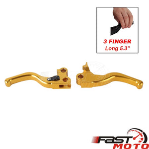 Paire de leviers de frein et d'embrayage noirs pour moto Harley-Davidson Dyna - vue 11