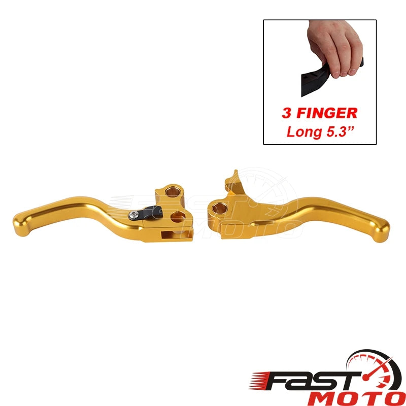 Paire de leviers de frein et d'embrayage noirs pour moto Harley-Davidson Dyna - vue 11