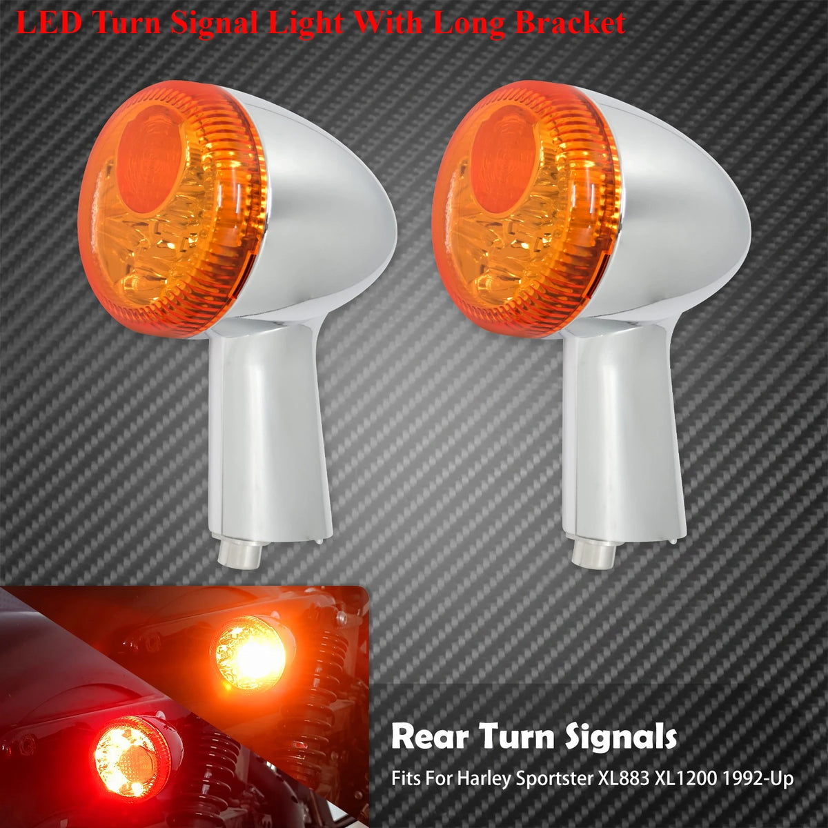 Clignotants arrière LED avec feu stop et veilleuse pour Harley-Davidson Sportster XL 883, 1200, Iron, Roadster, Super Low 1992-2022 – photo 9/12