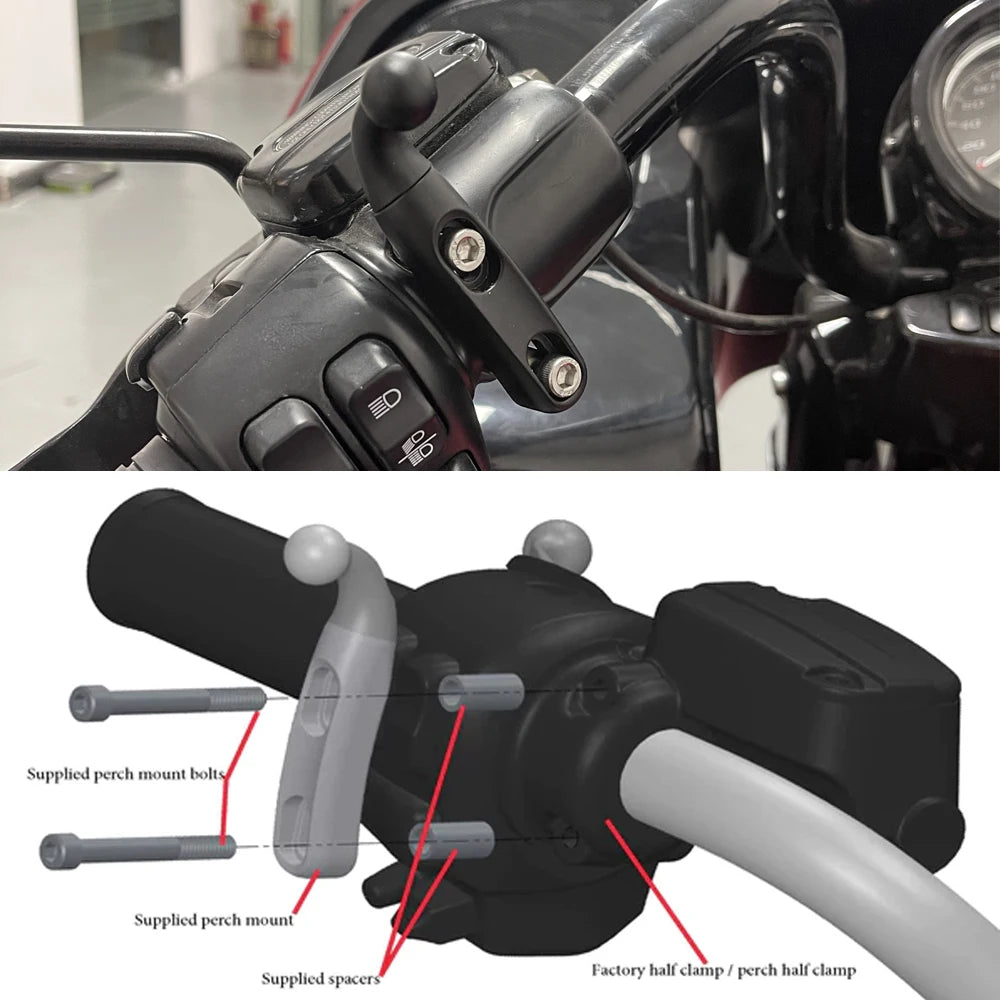 Porte-Gobelet de Guidon Universel pour Harley Dyna, Softail, Touring – photo 3/20
