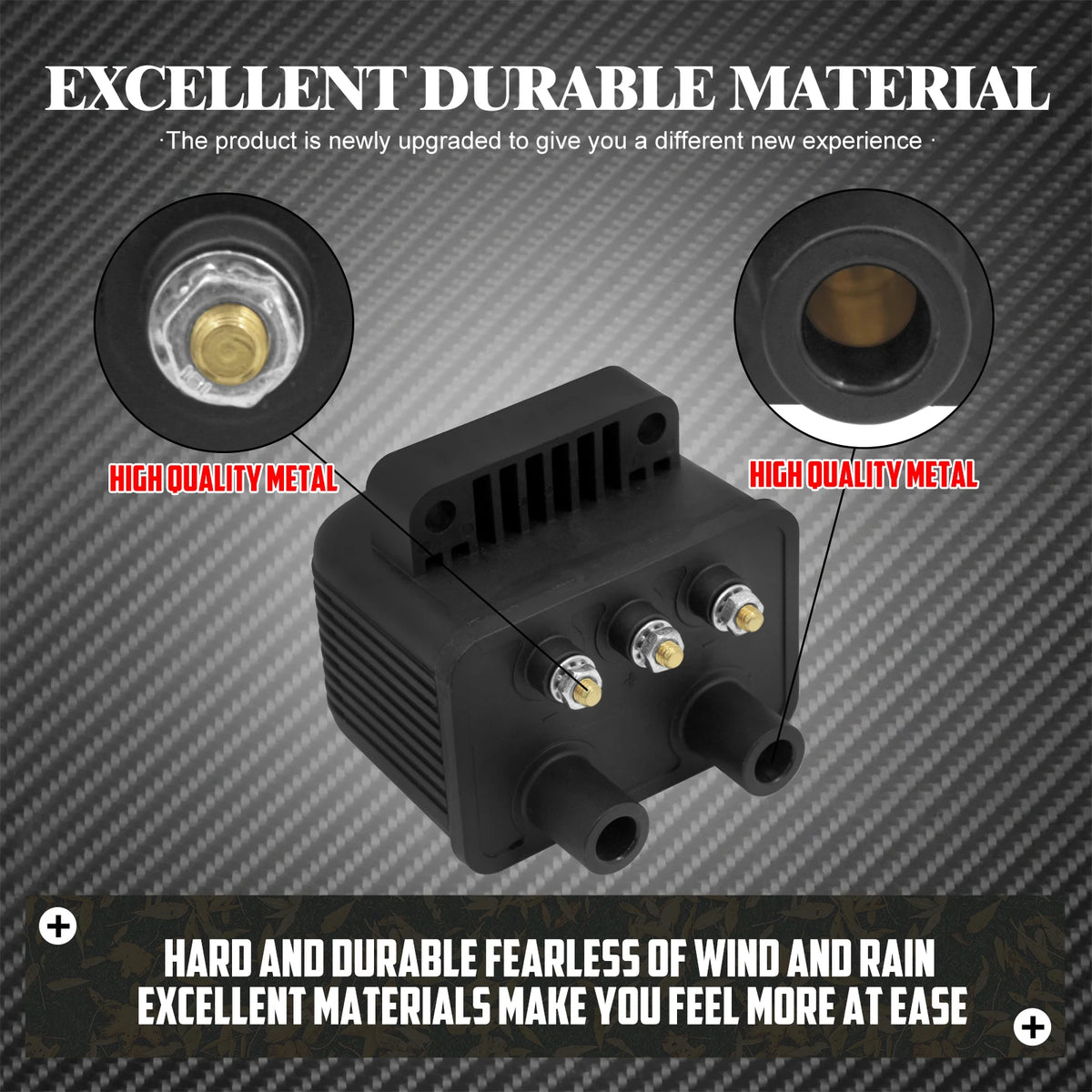 Bobine d'Allumage Simple Étincelle 3 Ohms 12V - Harley-Davidson Touring, Softail, Dyna, Sportster 1984-2003 – photo 2/7